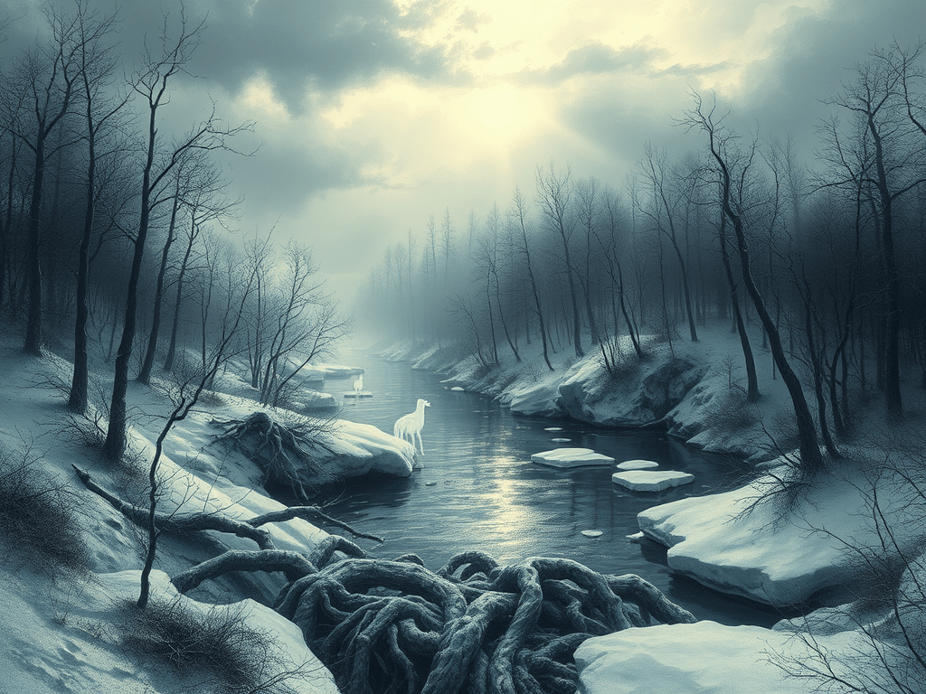 Polvo cubriendo la oquedad del&nbsp;invierno